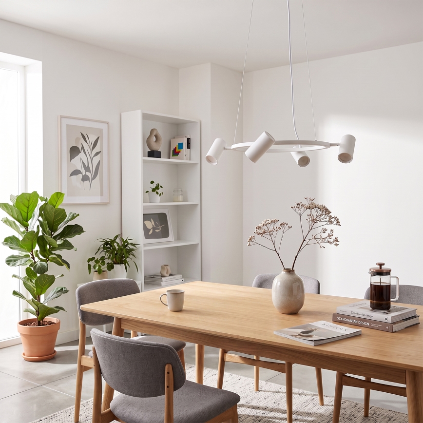 BRILAGI - Pendellampe SELE med kabelophæng, 6xGU10/30W/230V, hvid