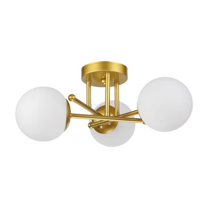 Brilagi - Plafond MALIVA 3xE14/15W/230V guld/hvid