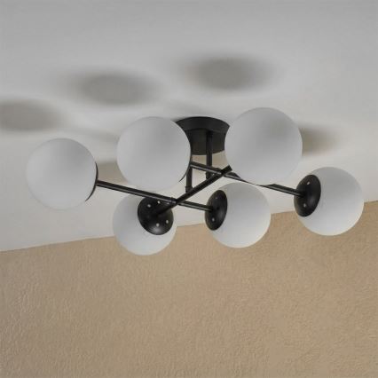 Brilagi - Plafond MALONY 6xE14/20W/230V sort