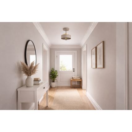 Brilagi - Plafondlampe 1xE27/60W/230V beige/guld