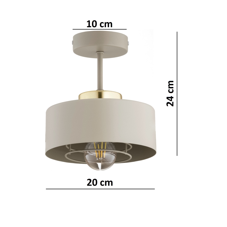Brilagi - Plafondlampe 1xE27/60W/230V beige/guld