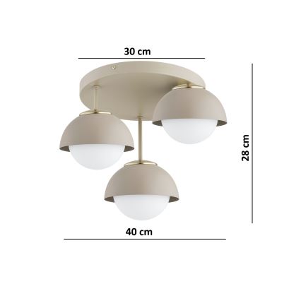 Brilagi - Plafondlampe COSMO 3xE27/60W/230V beige/guld