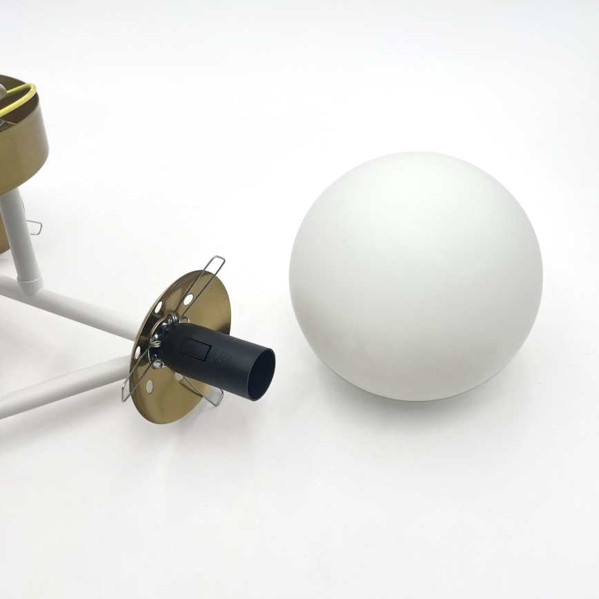 Brilagi - Plafondlampe MALIVA 4xE14/15W/230V guld/hvid