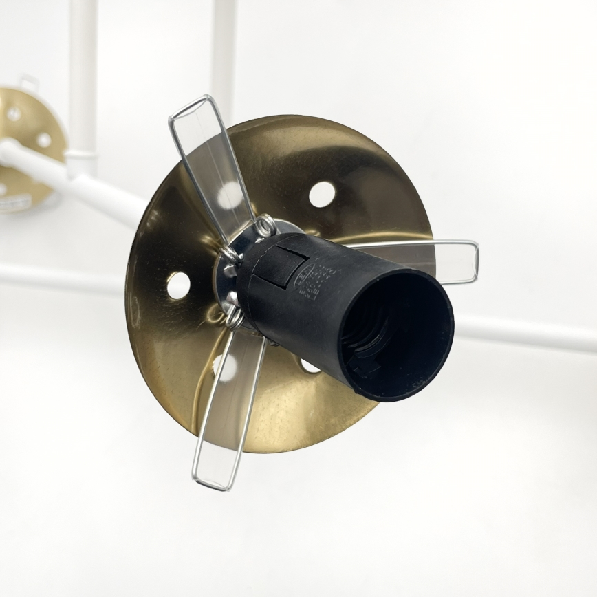 Brilagi - Plafondlampe MALIVA 4xE14/15W/230V guld/hvid