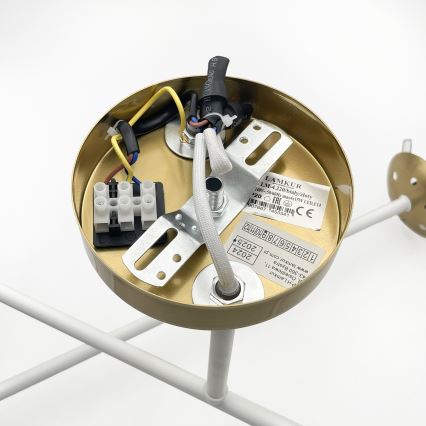 Brilagi - Plafondlampe MALIVA 4xE14/15W/230V guld/hvid