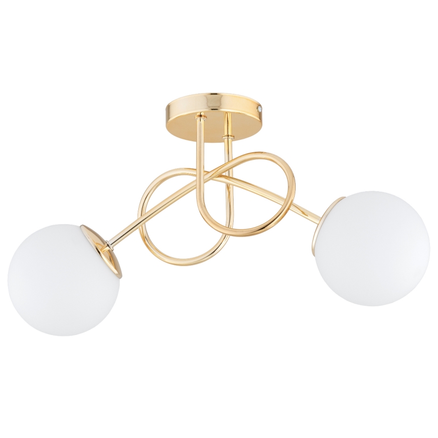 Brilagi - Plafondlampe MILO 2xE27/60W/230V guld