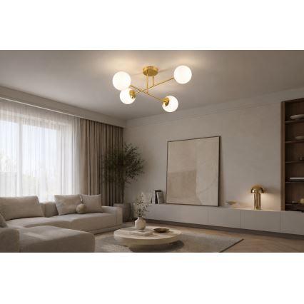 Brilagi - Plafondlampe MILO 4xE27/60W/230V guld