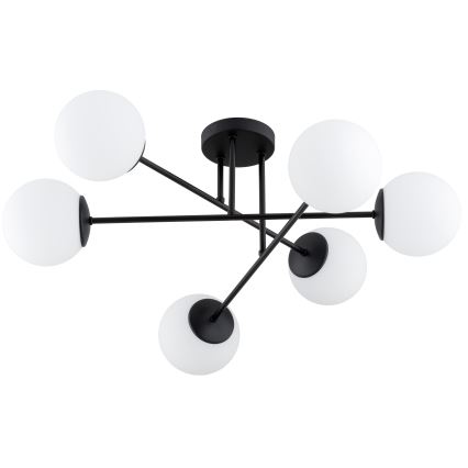 Brilagi - Plafondlampe MILO 6xE27/60W/230V sort