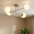 Brilagi - Plafondlampe MILO ECRU 4xE27/60W/230V beige/guld