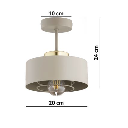 Brilagi - Plafondlampe SPRING 1xE27/60W/230V beige/guld