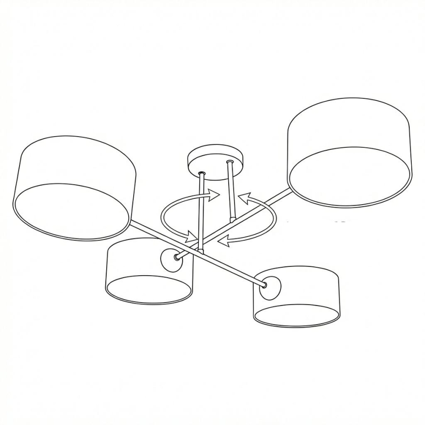 Brilagi - Plafondlampe VIRGO 4xE14/40W/230V beige/sort