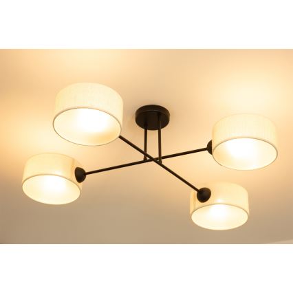 Brilagi - Plafondlampe VIRGO 4xE14/40W/230V creme/sort