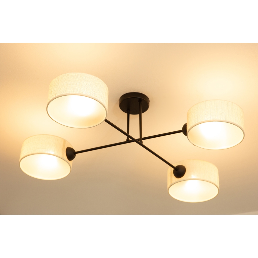 Brilagi - Plafondlampe VIRGO 4xE14/40W/230V creme/sort