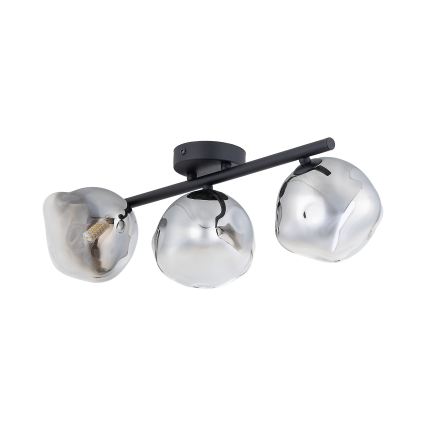 Brilagi - Plafondlampe VULCANO 3xG9/8W/230V sort/røgfarvet