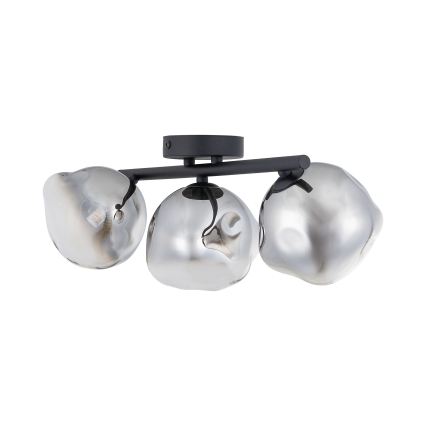 Brilagi - Plafondlampe VULCANO 3xG9/8W/230V sort/røgfarvet