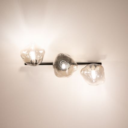 BRILAGI - Plafondlampe VULCANO 3xG9/8W/230V sort/røgfarvet