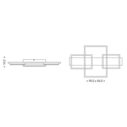 Brilagi - PLANK LED loftlampe 35W/230V 4000K 55x90 cm træ