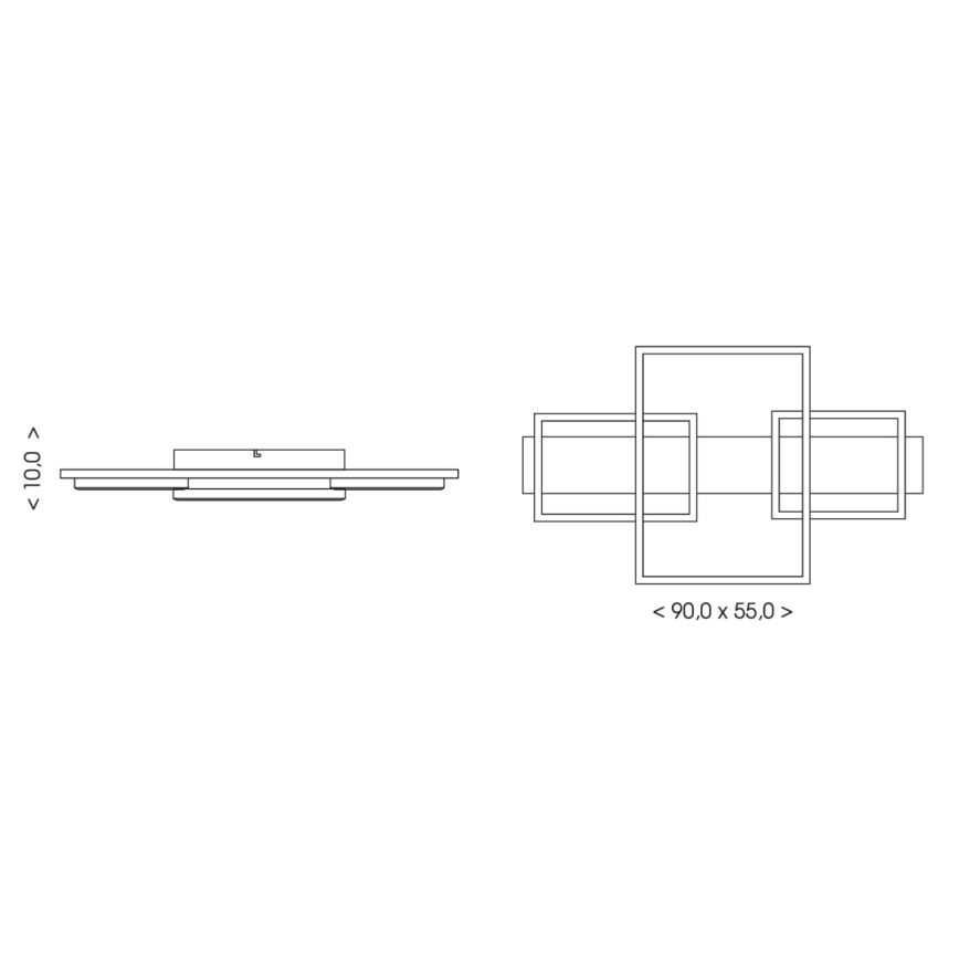 Brilagi - PLANK LED loftlampe 35W/230V 4000K 55x90 cm træ