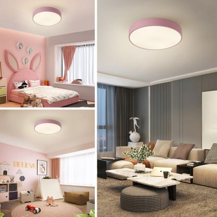 Brilagi - LED loftlampe POOL LED/48W/230V 3000/4000/6000K Ø 40 cm lyserød