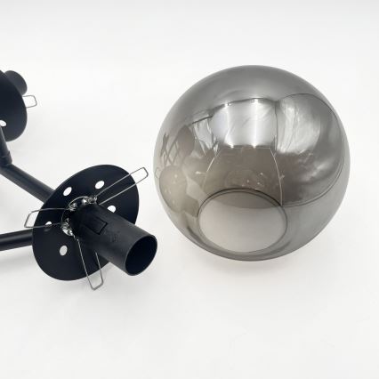 Brilagi - Reserveglas til lysekrone og lampe MALIVA E14 Ø 13 cm røgfarvet