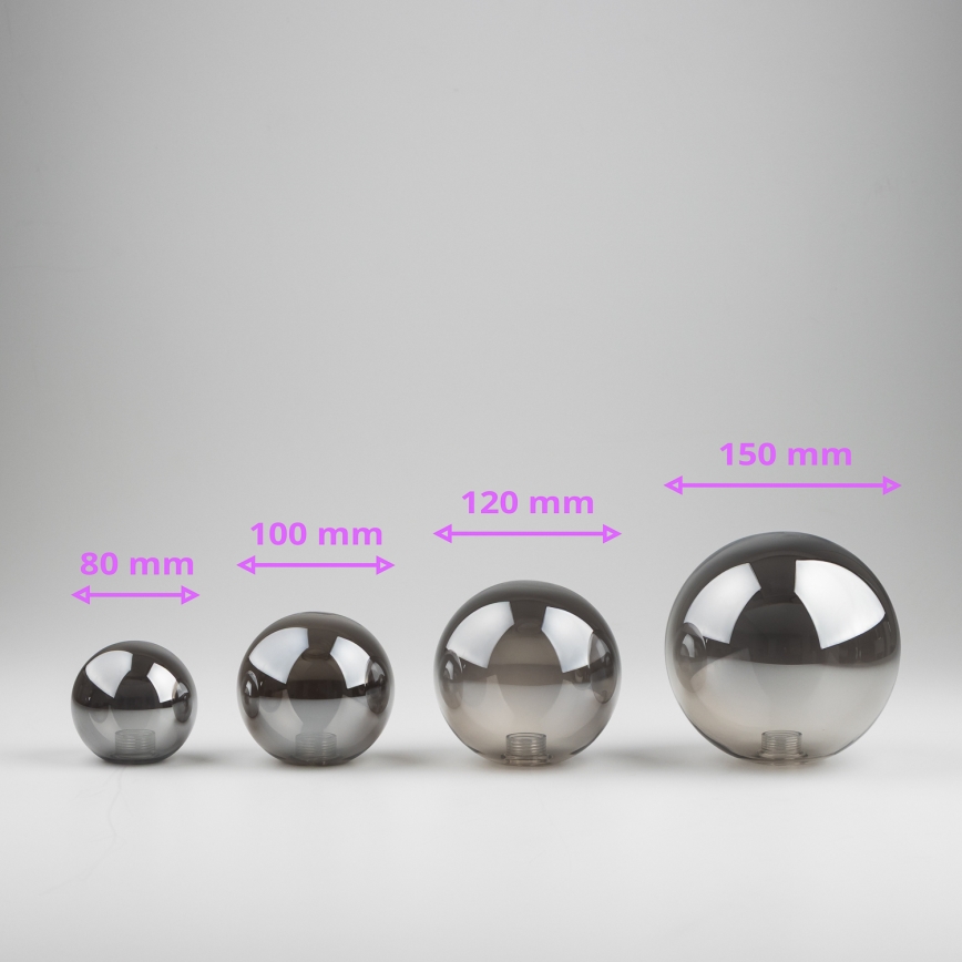 Brilagi - Reserveglas til pendel, væglampe og lampe MISTEL, MILLA diameter 10 cm røget