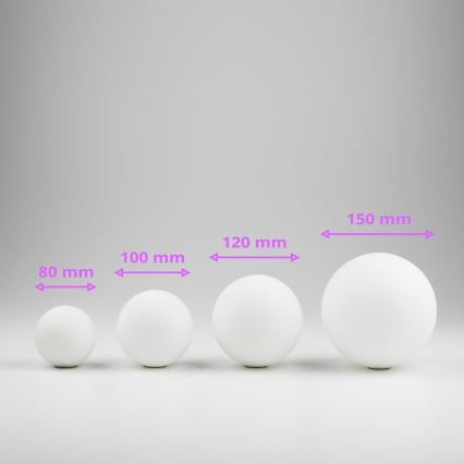 Brilagi - Reserveglas til pendel, væglampe og lampe MISTEL, MILLA diameter 8 cm hvid