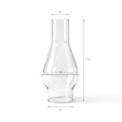 Brilagi - Reserveglas til petroleumslampen MERLIN