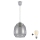 Brilagi - RETRO GLASS LED-pendel på kabel 1xE27/60W/230V Ø 26 cm sølv/røget grå