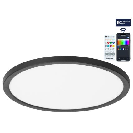 Brilagi - LED RGBW Dæmpbar loftlampe VIBE LED/24W/230V 3000-6500K Ø 29 cm sort + fjernbetjening