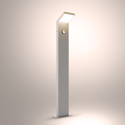 Brilagi - LED-udendørslampe med sensor RIANO LED/8W/230V sølvfarvet IP65