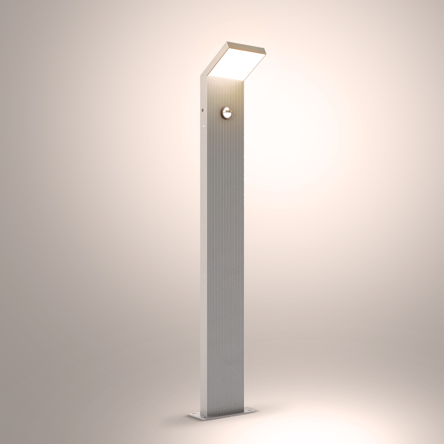 Brilagi - LED-udendørslampe med sensor RIANO LED/8W/230V sølvfarvet IP65