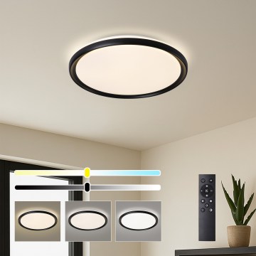 Brilagi - RIVO dæmpbar LED-loftlampe LED/72W/230V 3000-6000K, sort, Ø 50 cm + fjernbetjening
