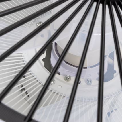 Brilagi - LED dæmpbart loftlys med ventilator RONDA LED/48W/230V 3000-6000K sort + fjernbetjening