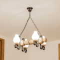 Brilagi - RUSTIC lysekrone på kæde 4xE14/40W/230V eg
