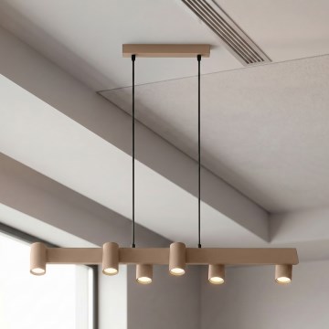 Brilagi - SELE pendel med wireophæng 6xGU10/30W/230V beige