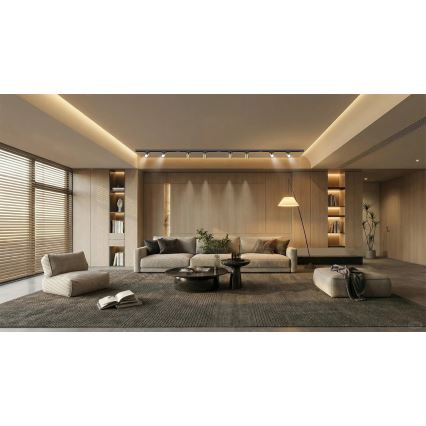 Brilagi - Skinnespot til skinnesystem HUSKY 8xGU10/10W/230V sort/guld