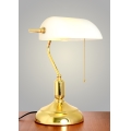 Brilagi - Skrivebordslampe BANK OFFICE 1xE27/60W/230V guld/hvid