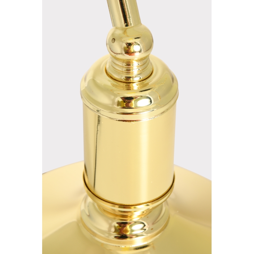 Brilagi - Skrivebordslampe BANK OFFICE 1xE27/60W/230V guld/hvid
