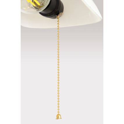 Brilagi - Skrivebordslampe BANK OFFICE 1xE27/60W/230V guld/hvid