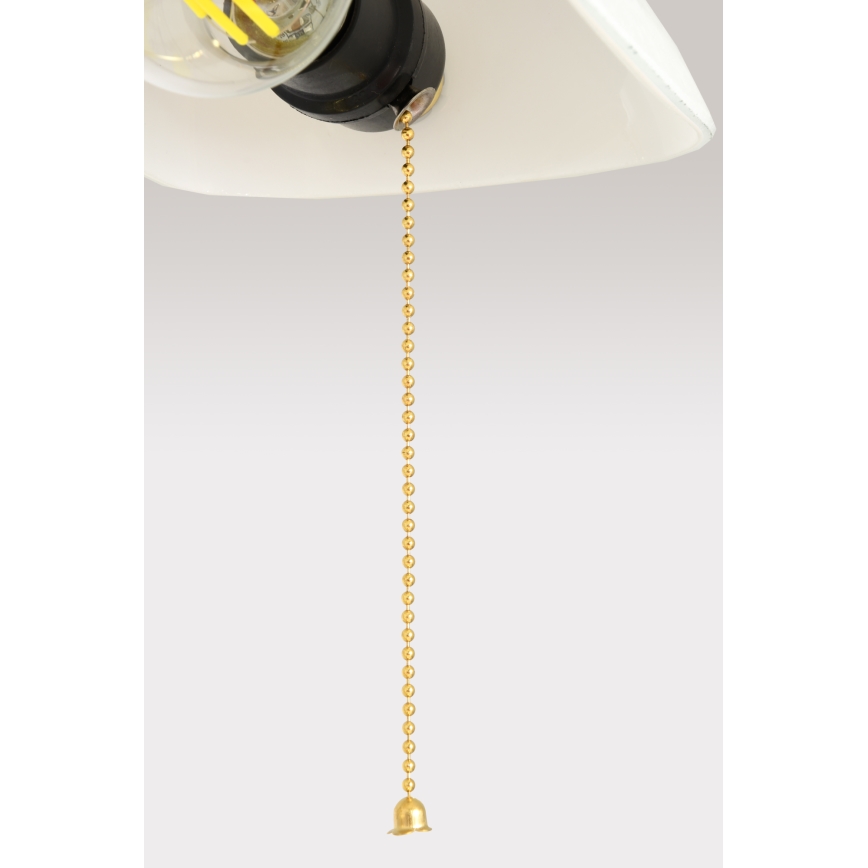Brilagi - Skrivebordslampe BANK OFFICE 1xE27/60W/230V guld/hvid