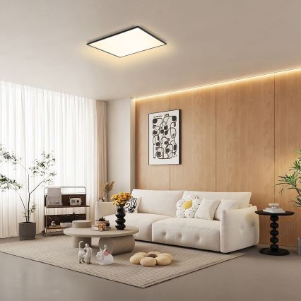 Brilagi - Dæmpbar LED-loftarmatur SLIMFRAME LED/58W/230V 60x60 cm 3000-6000K sort + fjernbetjening