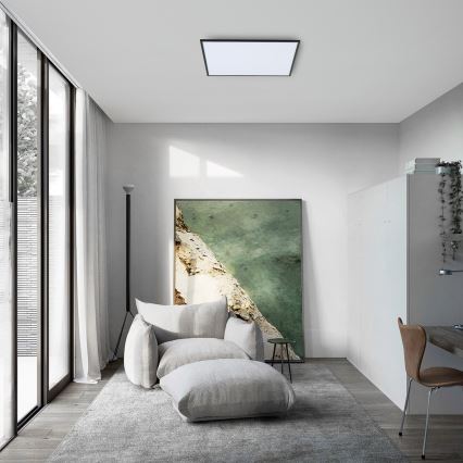 Brilagi - Dæmpbar LED-loftarmatur SLIMFRAME LED/58W/230V 60x60 cm 3000-6000K sort + fjernbetjening