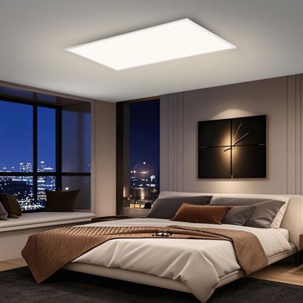 Brilagi - LED Dæmpbar loftlampe SLIMFRAME LED/80W/230V 120x60 cm 3000-6000K hvid + fjernbetjening