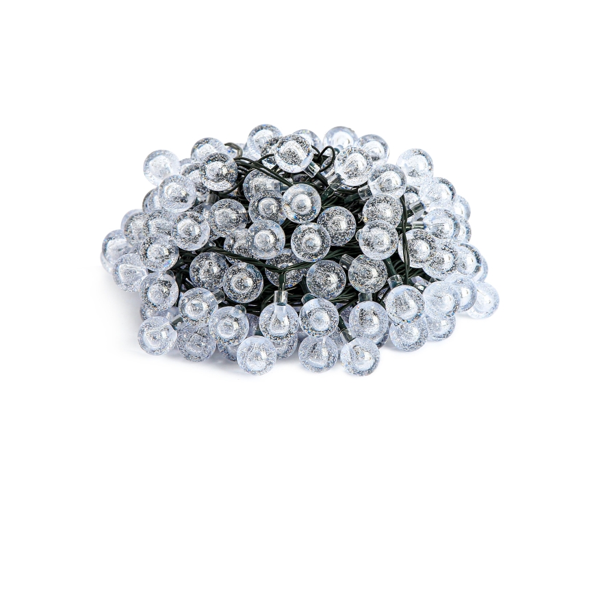 Brilagi - Soldrevet LED lyskæde BUBBLE 100xLED/8 funktioner 10 m IP65 varm hvid