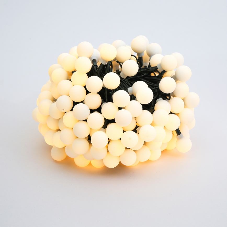 Brilagi - Soldrevet LED lyskæde BUBBLE 200xLED/8 funktioner 20 m IP65 varm hvid