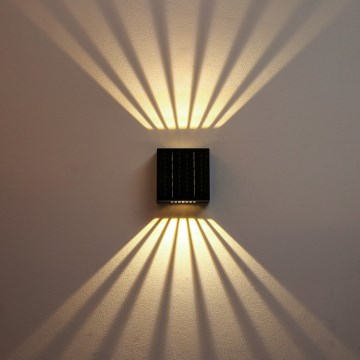 Brilagi - Soldrevet LED væglampe BLOCK LED/2W/3,7V IP44
