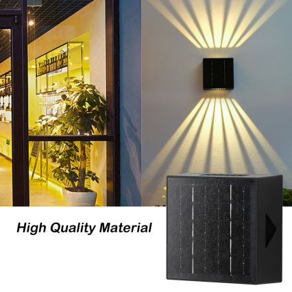 Brilagi - Soldrevet LED væglampe BLOCK LED/2W/3,7V IP44