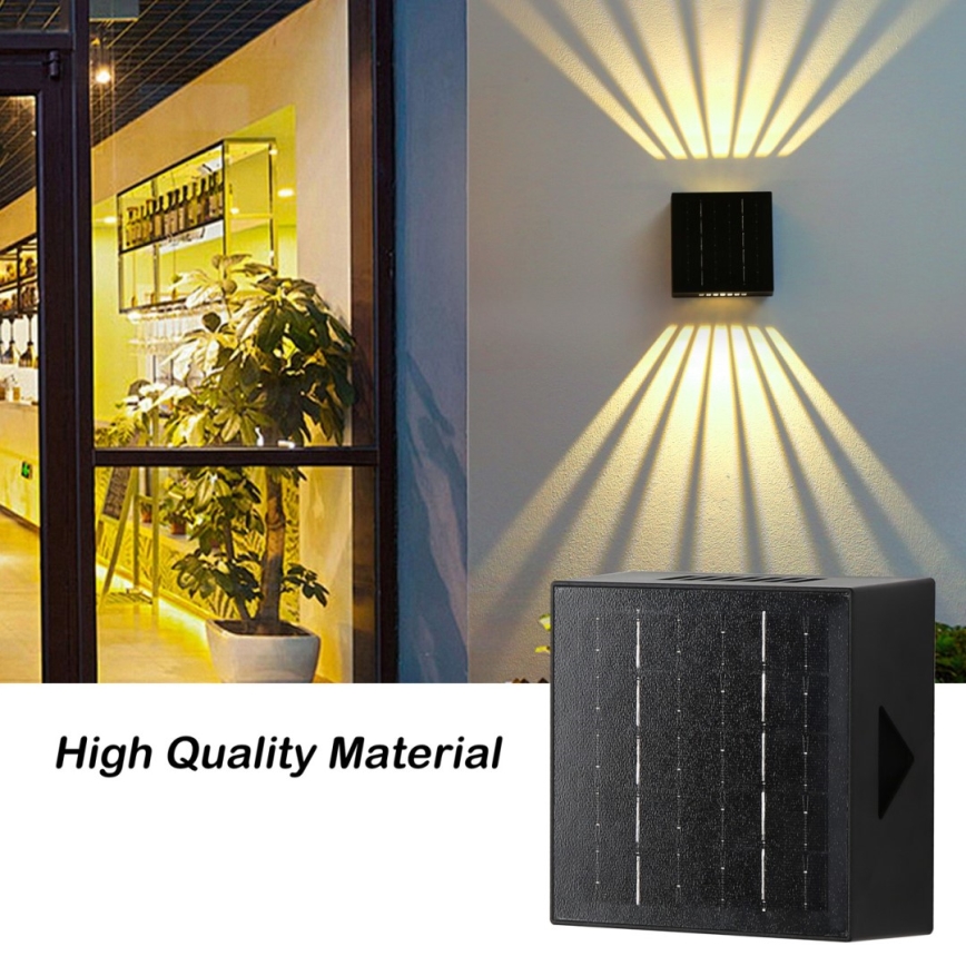 Brilagi - Soldrevet LED væglampe BLOCK LED/2W/3,7V IP44