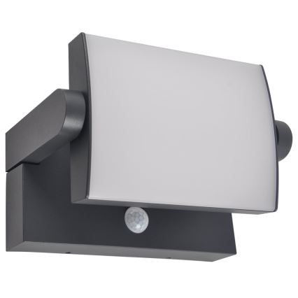 Brilagi - Soldrevet LED væglampe med sensor ANKLE LED/10W/3,7V 3000 mAh 3000K IP65 antracit