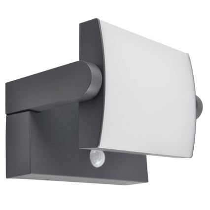 Brilagi - Soldrevet LED væglampe med sensor ANKLE LED/10W/3,7V 3000 mAh 3000K IP65 antracit
